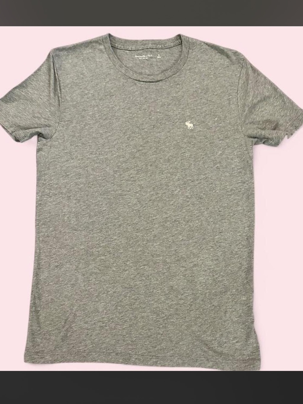 Abercrombie & Fitch Men's Heather Gray Crew Tee